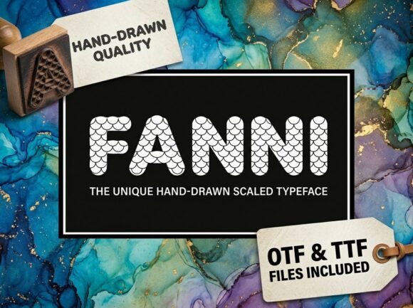 Fanni: The Handcrafted Display Font with Deep Sea Texture