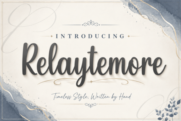 Relaytemore: The Handwritten Font for Modern Elegance
